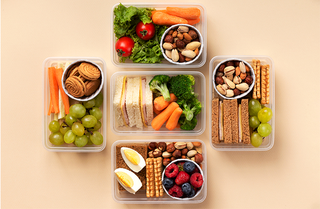 lunch-healthy-salad-nut-bread-plastic-box